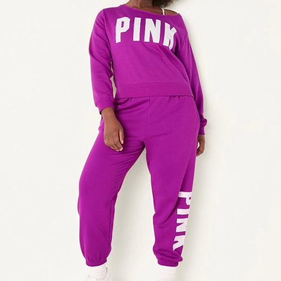 PINK
FLEECE CROPPED SWEATSHIRT - Picture 2 of 4